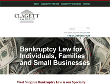 Tablet Screenshot of clagettbankruptcy.com